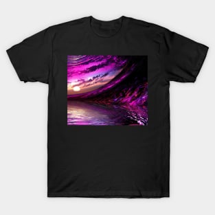 MellowLazy -- NeonPink Sunset T-Shirt